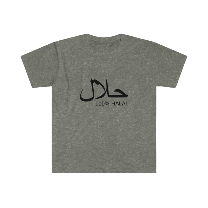 Make a Statement with Our Unisex "100% Halal" Softstyle T-Shirt - Image 9